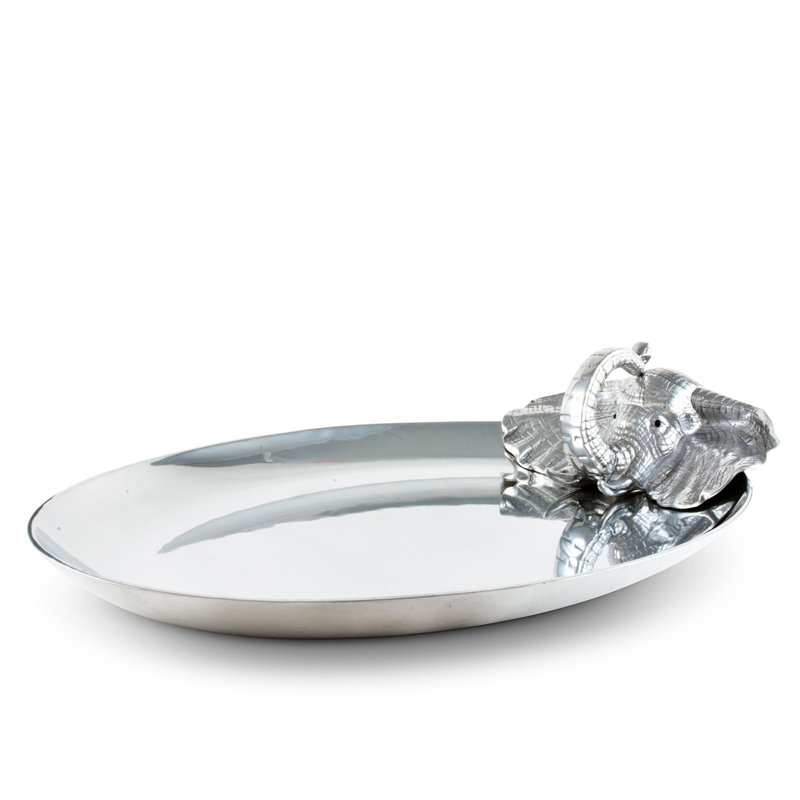 Arthur Court Designs Elephant Aluminum Platter