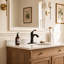 Robinet de lavabo de salle de bain monocorps et monocommande avec plaque de pont et drain Kore-126450666