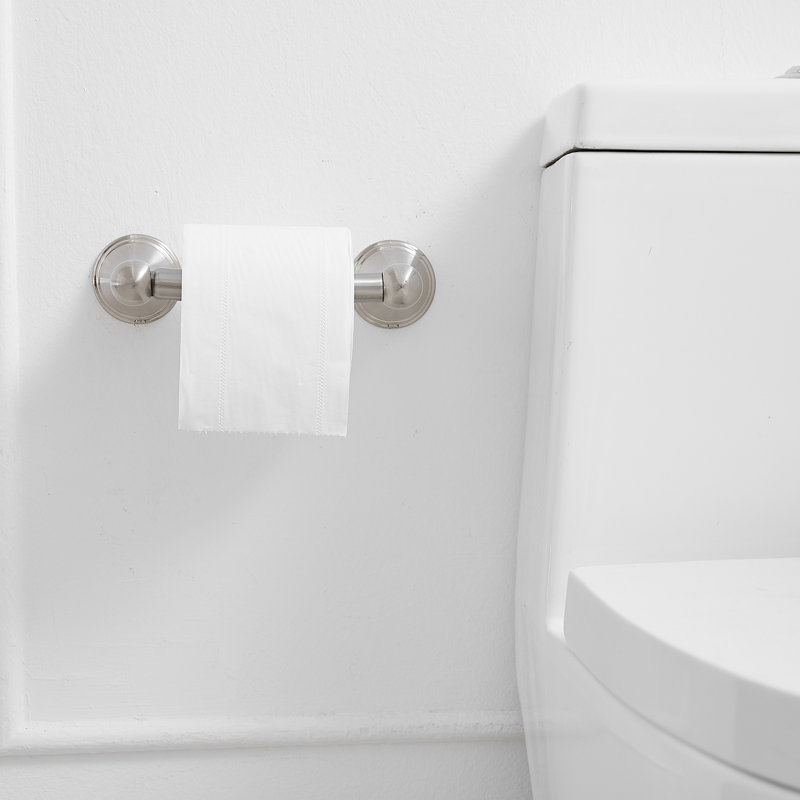 Wall Mounted Toilet Paper Holder, Brushed Nickel