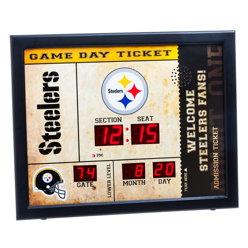 Horloge murale NFL, Steelers de Pittsburgh