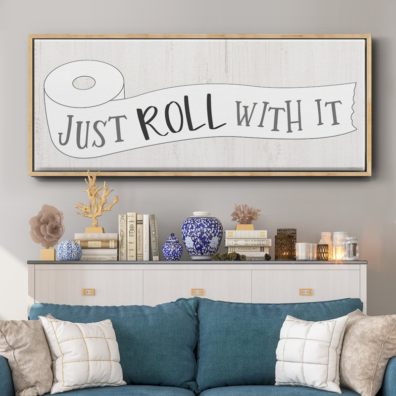 Just Roll- Framed Canvas, 12" H x 30" W