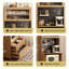 Armoire de rangement multifonctionnelle en bois massif