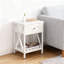 Table de chevet industrielle en X avec tiroir de rangement et tablette ouverte, table de bout polyvalente pour la chambre à coucher et le salon