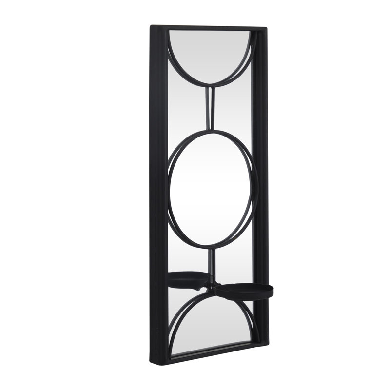 Cosmoliving By Cosmopolitan Modern Metal Wall Sconce, Black
