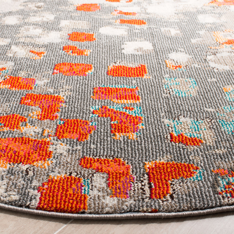 Adelita Abstract Area Rug, Round 122 cm