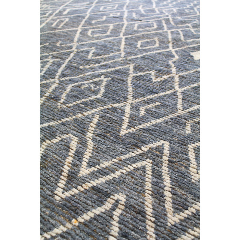 Tapis unique en laine et en coton tissé à la main 10 pi 9 po x 13 pi 9 po One Age of a Kind Kind