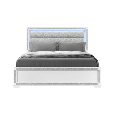 Soleil White King Bed