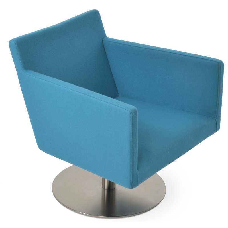 Fauteuil Harbut, Laine turquoise
