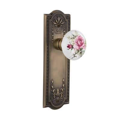 Plaque de porte en porcelaine blanche Meadows