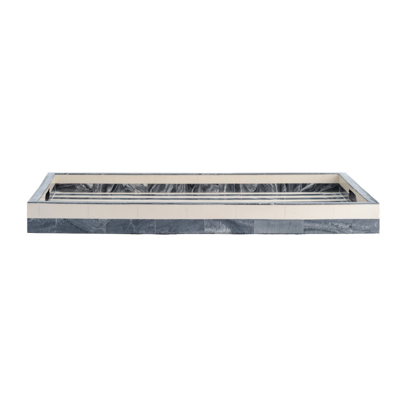 Sagebrook Home Ambroise Decorative Trays, Set of 3, Gray