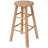 24" Solid Hardwood Counter Height Barstool, Fully Assembled