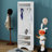 Minimalist Corner Hall Tree With Shoe Bench And 4 Hanging Hooks, Corner Cabinet With Adjustable Shelf-1488987323