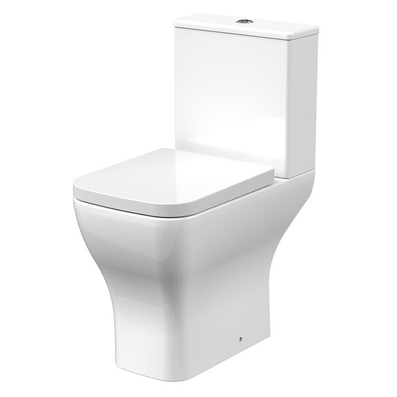 Nuie Ava 12L LPF Elongated Chair Height Floor Mounted Close Coupled Toilets (Seat Included)