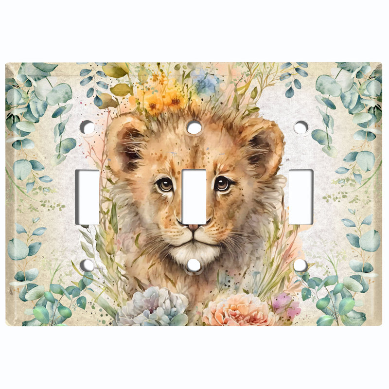 Animals 3 - Gang Toggle Light Switch Standard Wall Plate