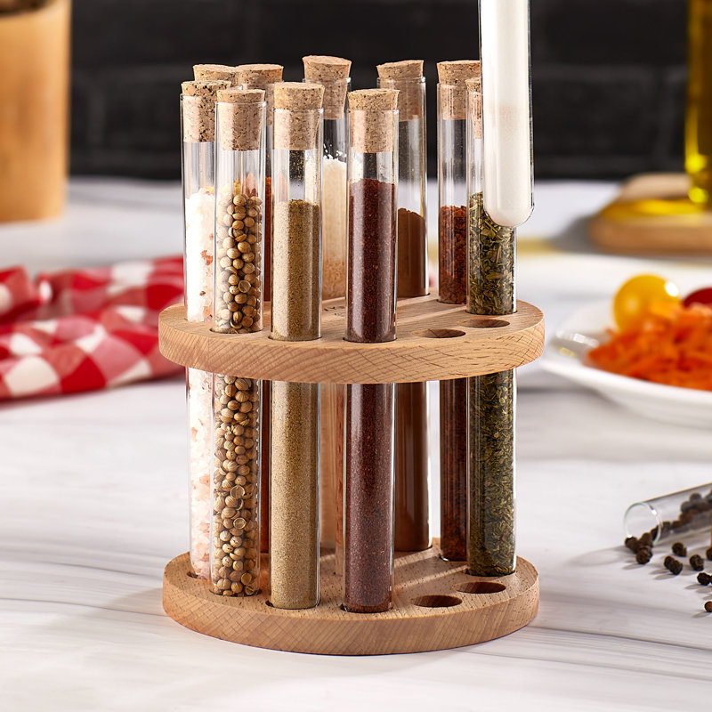Freestanding Spice Jar & Rack Set
