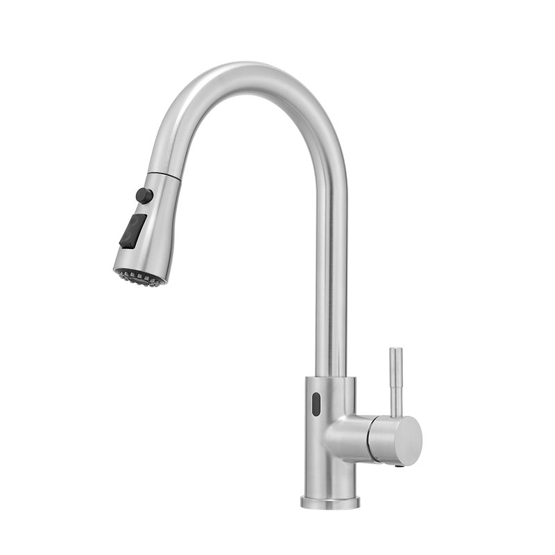 Kitchen Faucet With Sensor, Brushed Nickel