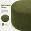 Pouf rond en velours côtelé, vert olive