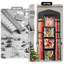 Organisateur de rangement pour papier cadeau de Noël, organisateur suspendu pour sacs-cadeaux, porte-papier cadeau double face - Noir
