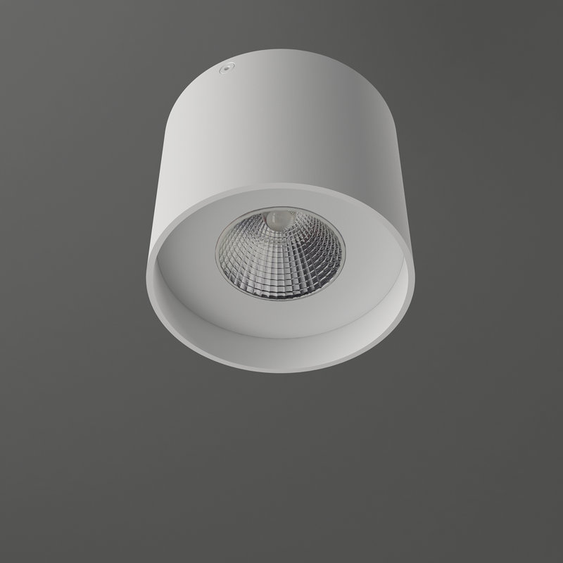 Plafonnier encastré cylindrique à DEL à intensité variable pour salon, couloir, cuisine, salle à manger, vestibule, 3000 K, 14,5 W (blanc)