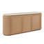 Marielle 5-Door Stone and Rope Server, Toffee