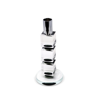 Grand chandelier en cristal avec design - H 14,25 po