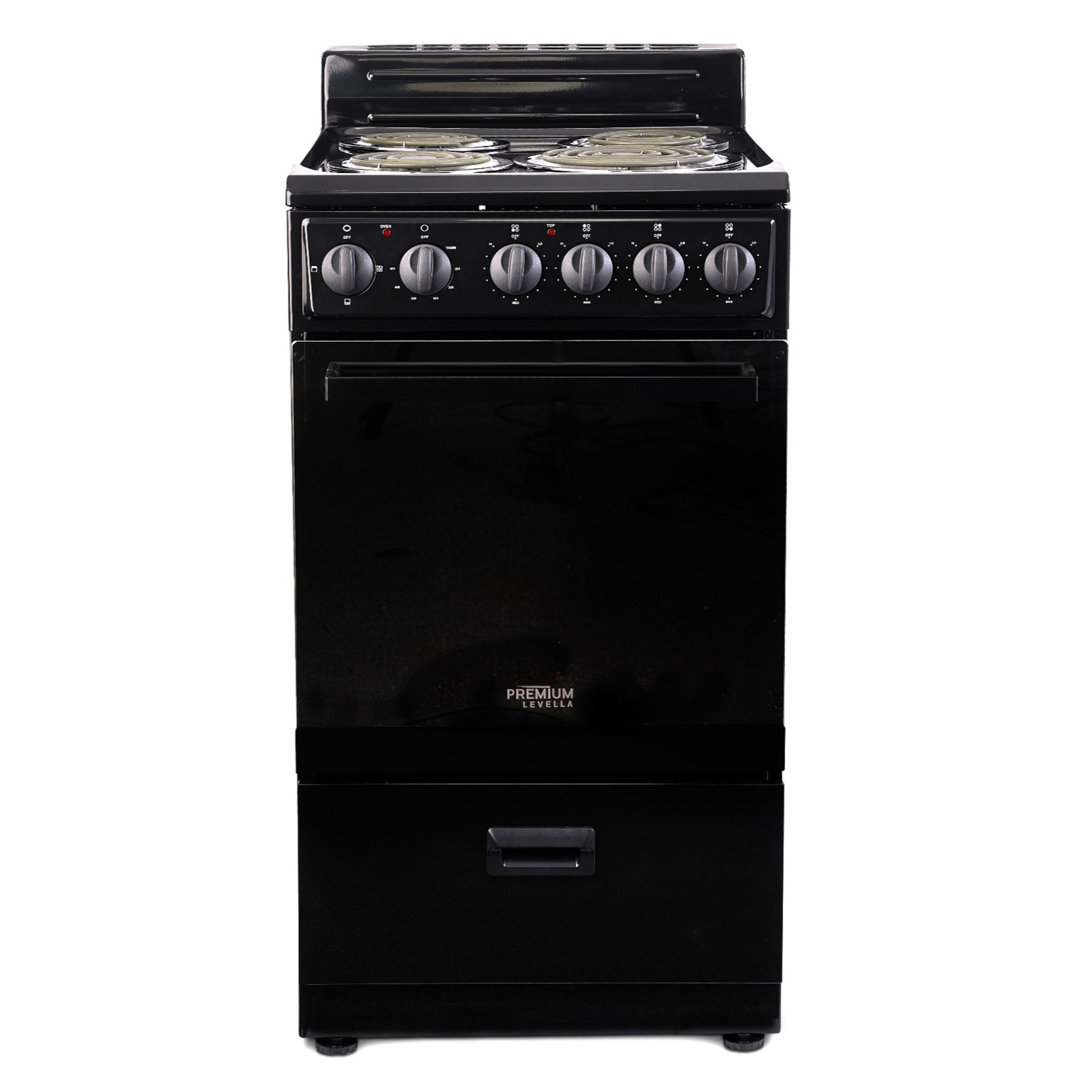 Premium Levella 20" 2.2 Cubic Feet Smart Electric Free Standing Range with 4 Burners Premium Levella