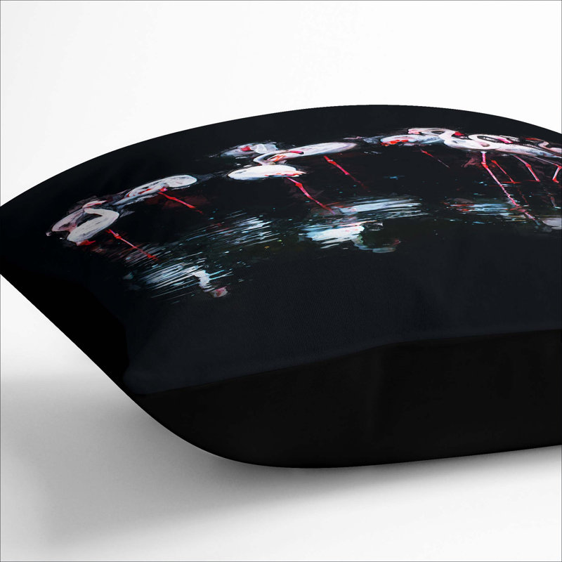 Square Cushion, 55cm H x 55cm W x 20cm D, Black