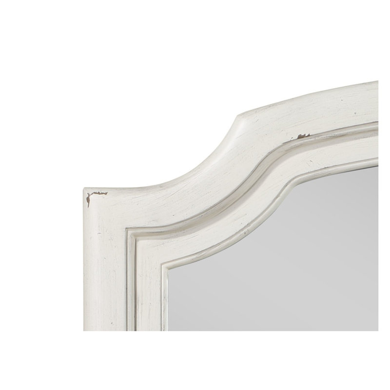 Miroir de coiffeuse biseauté blanc antique Jaqueline