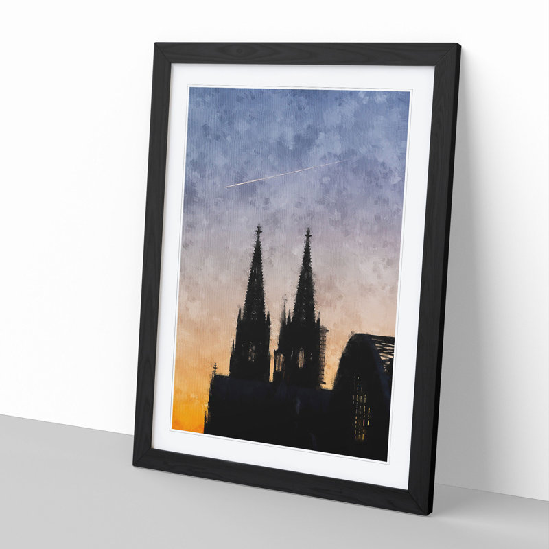 The Cologne Cathedral Vol.2 - Picture Frame Graphic Art, Black Framed, 48cm H x 36cm W x 2cm D