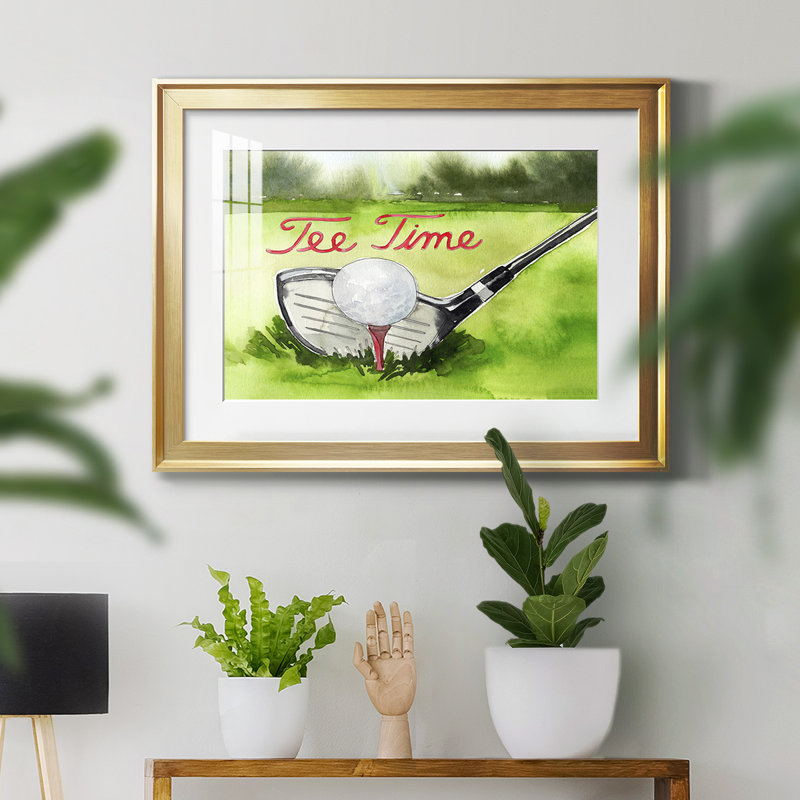 Tee off Time III - reproduction de cadre photo, Or, H 30,5 po x l 42,5 po