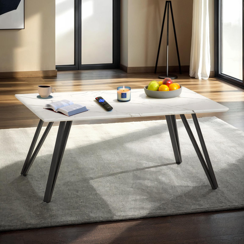Marlow Four Leg Coffee Table, White