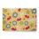 Tapis intérieur / extérieur en chenille tissé à la machine Anicetas - jaune / rouge