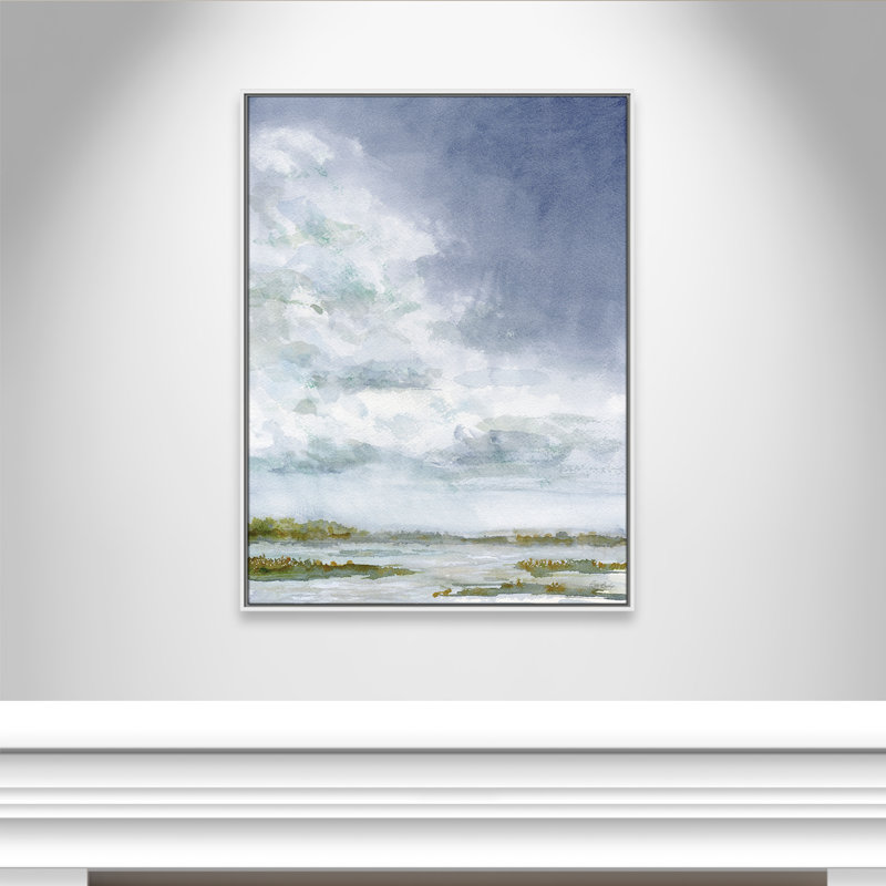 «Tolland Clouds Right Print» par Patti Bishop, H 41,5 po x l 31,5 po, Blanc
