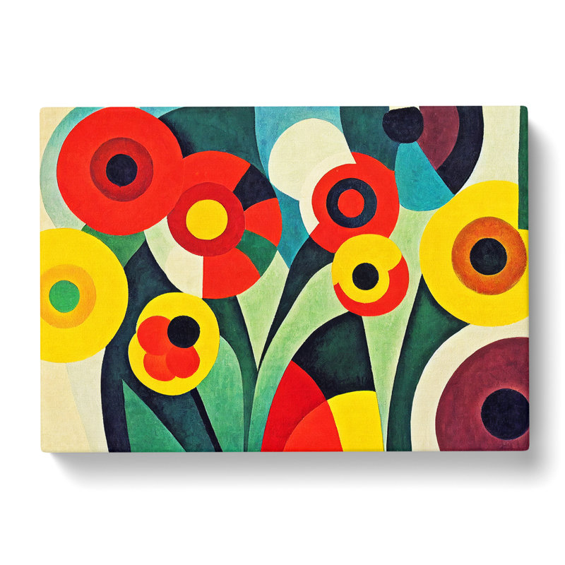 Dreamy Abstract Flowers - Wrapped Canvas Print, 35cm H x 50cm W x 3cm D