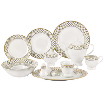 Service de table en porcelaine 57 pièces Lorab Home Trends Anabelle