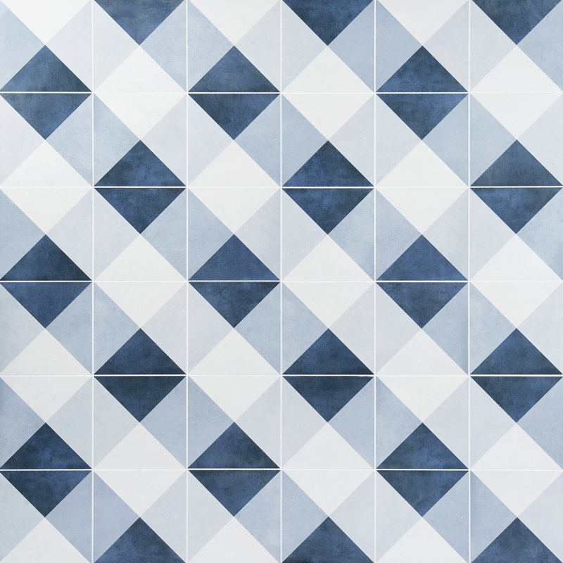 Geode 7.87 In. X 7.87 In. Matte Porcelain Floor And Wall Tile (10.76 Sq. Ft. / Case), Deco Blue