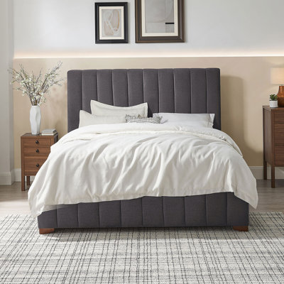 Dark Grey Queen Bed