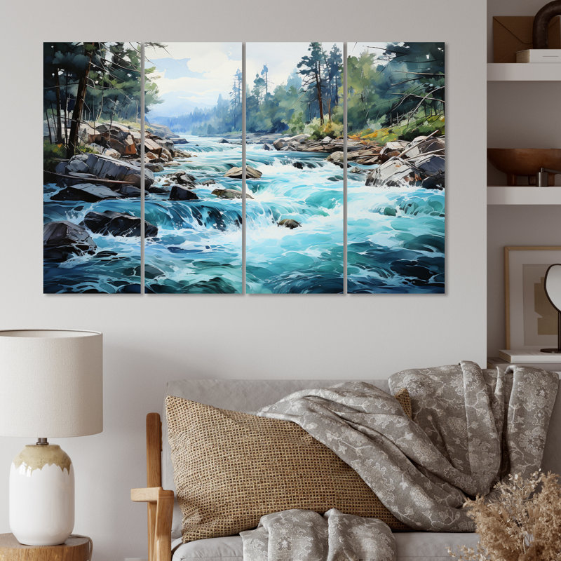 Canada Dancing Rapids I - ensemble de reproductions d'art mural en métal