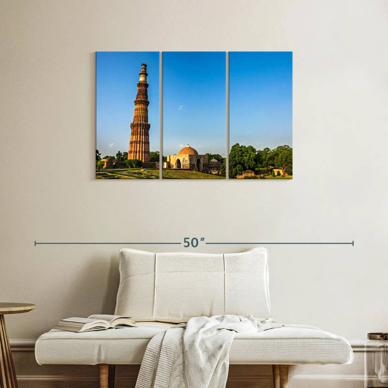 Qutub Minar Tower, 24" H x 38" W
