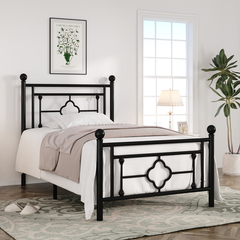 Erberto Platform Bed, Twin, Black