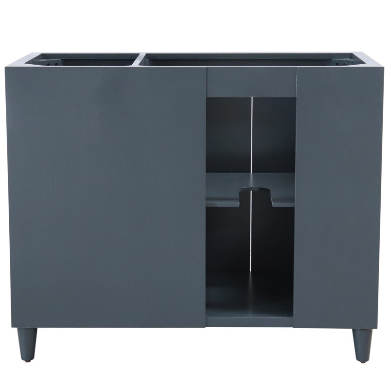 Base de meuble-lavabo simple 38,5 po Evora seulement, Gris foncé