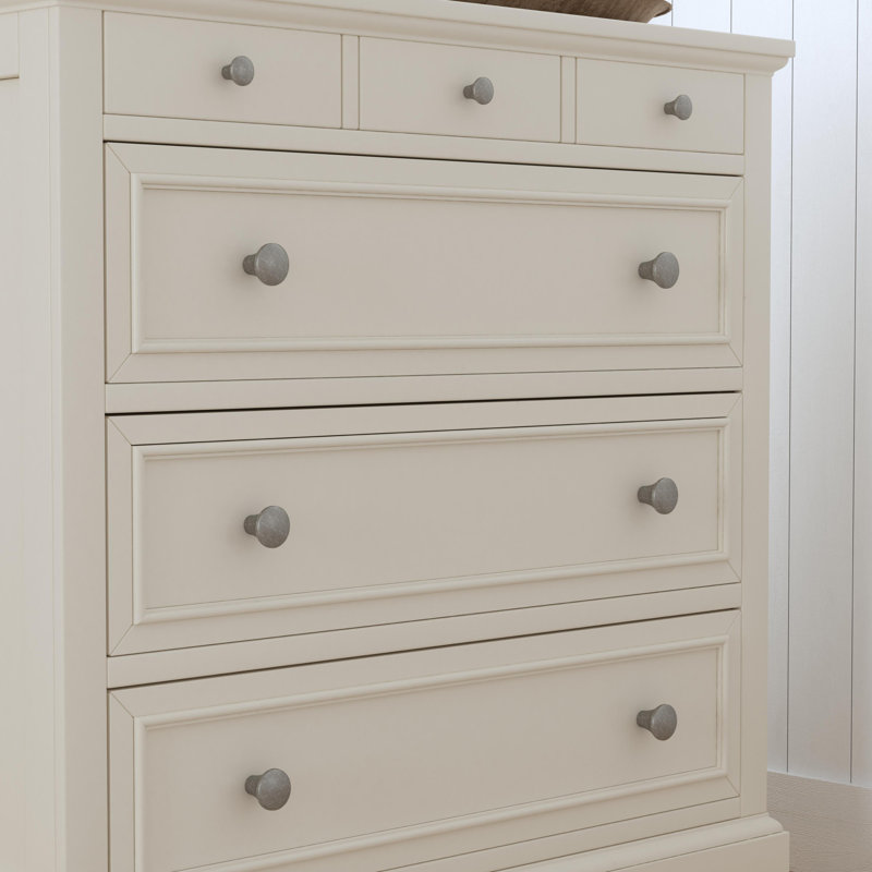 Commode 4 tiroirs Mosqueda, Blanc cassé