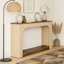 Table console à 2 niveaux en bois avec lumières DEL