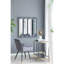 Miroir mural 36 po x quatre ovales avec cadre carré en fer noir