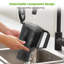 Extracteur de jus pressé à froid de 5,4 po, presse-agrumes, 98% de rendement élevé, mastication lente compacte de 300 W, facile à nettoyer et à installer, argent pour légumes et fruits entiers