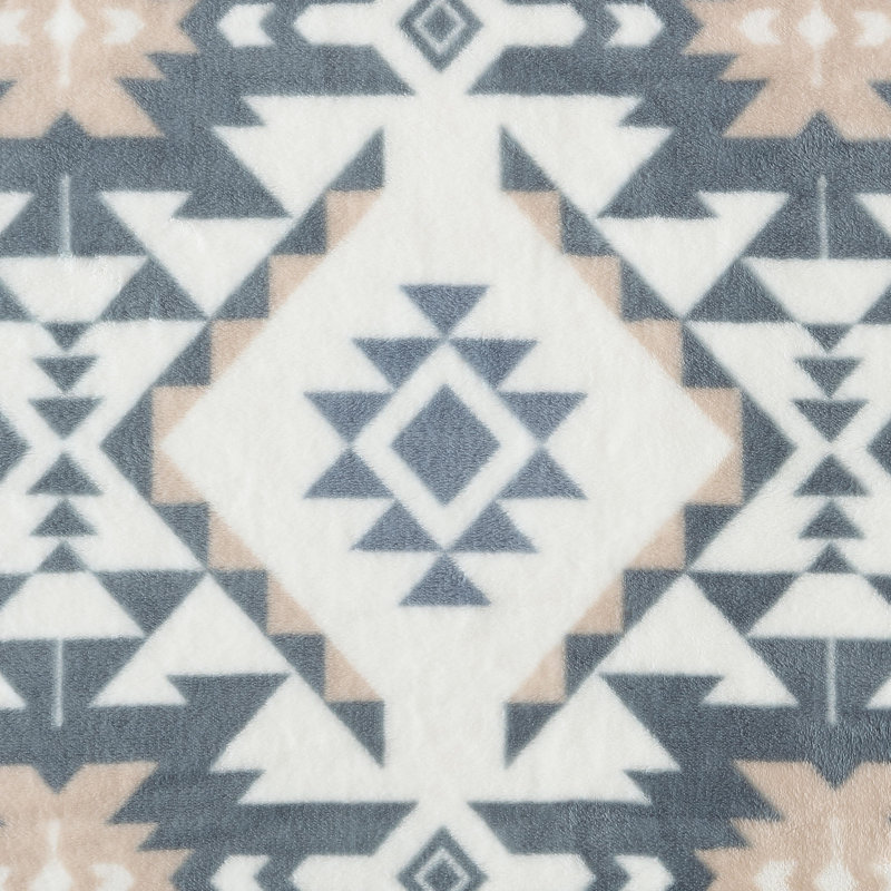 Wrangler Fleece Throw, Dakota Grey Geometric