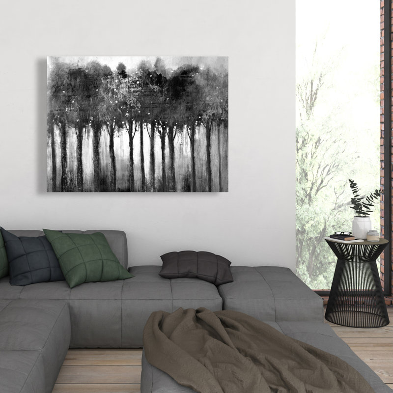 Monochrome Trees - Black Trees Canvas for Home Decor