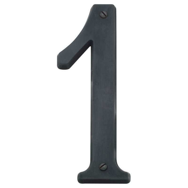 4.75" H Brass House Number, Bronze Black, 1