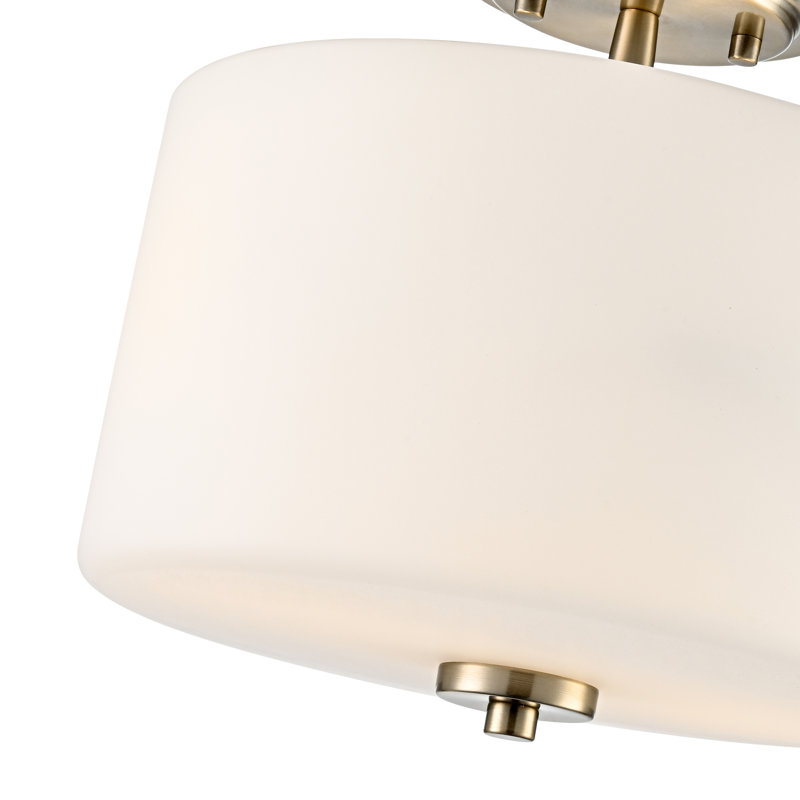 Alfred 22" 2-Light Semi-Flush Mount - Modern Gold, Brushed Gold