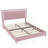 Queen Size Modern Velvet Upholstered Bed Frame with LED Lights and Tufted Headboard, Perfect for Contemporary Bedrooms